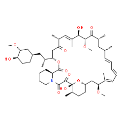 ChemSpider 2D Image | (1R,9S,12S,15R,16E,18R,19R,21R,23S,24E,26E,28E,30S,32S,35R)-1,18-Dihydroxy-12-{(2R)-1-[(1R,3R,4R)-4-hydroxy-3-methoxycyclohexyl]-2-propanyl}-19,30-dimethoxy-15,17,21,23,29,35-hexamethyl-11,36-dioxa-4-
azatricyclo[30.3.1.0~4,9~]hexatriaconta-16,24,26,28-tetraene-2,3,10,14,20-pentone | C51H79NO13