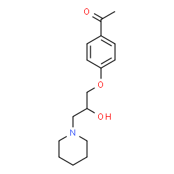 ChemSpider 2D Image | 1-{4-[2-Hydroxy-3-(1-piperidinyl)propoxy]phenyl}ethanone | C16H23NO3