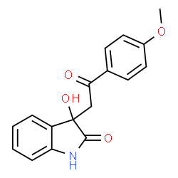ChemSpider 2D Image | 3-hydroxy-3-[2-(4-methoxyphenyl)-2-oxoethyl]-1H-indol-2-one | C17H15NO4