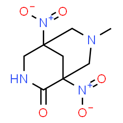 ChemSpider 2D Image | 7-Methyl-1,5-dinitro-3,7-diazabicyclo[3.3.1]nonan-2-one | C8H12N4O5