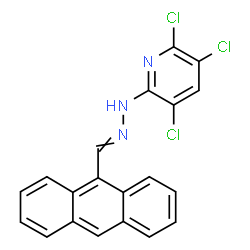 ChemSpider 2D Image | 2-[2-(9-Anthrylmethylene)hydrazino]-3,5,6-trichloropyridine | C20H12Cl3N3