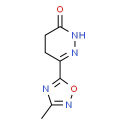 ChemSpider 2D Image | 6-(3-Methyl-1,2,4-oxadiazol-5-yl)-4,5-dihydro-3(2H)-pyridazinone | C7H8N4O2