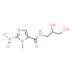 ChemSpider 2D Image | N-(2,3-Dihydroxypropyl)-1-methyl-2-nitro-1H-imidazole-5-carboxamide | C8H12N4O5