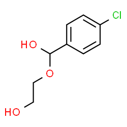 ChemSpider 2D Image | 2-[(4-Chlorophenyl)(hydroxy)methoxy]ethanol | C9H11ClO3