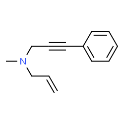 ChemSpider 2D Image | N-Methyl-N-(3-phenyl-2-propyn-1-yl)-2-propen-1-amine | C13H15N