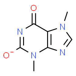 ChemSpider 2D Image | 3,7-Dimethyl-6-oxo-6,7-dihydro-3H-purin-2-olate | C7H7N4O2