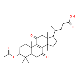 ChemSpider 2D Image | 3-Acetoxy-4,4,14-trimethyl-7,11-dioxochol-8-en-24-oic acid | C29H42O6