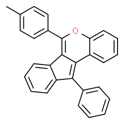 ChemSpider 2D Image | 6-(4-Methylphenyl)-11-phenylindeno[1,2-c]chromene | C29H20O