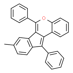 ChemSpider 2D Image | 8-Methyl-6,11-diphenylindeno[1,2-c]chromene | C29H20O