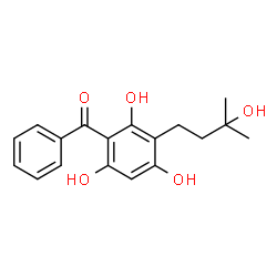 ChemSpider 2D Image | Phenyl[2,4,6-trihydroxy-3-(3-hydroxy-3-methylbutyl)phenyl]methanone | C18H20O5