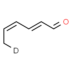 ChemSpider 2D Image | (2E,4Z)-(6-~2~H_1_)-2,4-Hexadienal | C6H7DO