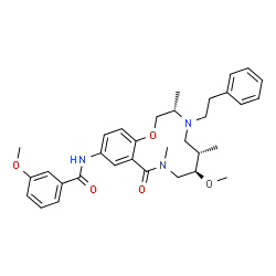 ChemSpider 2D Image | 3-methoxy-N-[(4S,7S,8R)-8-methoxy-4,7,10-trimethyl-11-oxo-5-(2-phenylethyl)-2-oxa-5,10-diazabicyclo[10.4.0]hexadeca-1(12),13,15-trien-14-yl]benzamide | C33H41N3O5