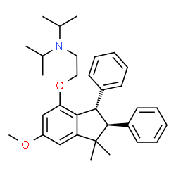 ChemSpider 2D Image | N-Isopropyl-N-(2-{[(2S,3S)-6-methoxy-1,1-dimethyl-2,3-diphenyl-2,3-dihydro-1H-inden-4-yl]oxy}ethyl)-2-propanamine | C32H41NO2