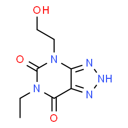 ChemSpider 2D Image | 6-Ethyl-4-(2-hydroxyethyl)-2H-[1,2,3]triazolo[4,5-d]pyrimidine-5,7(4H,6H)-dione | C8H11N5O3