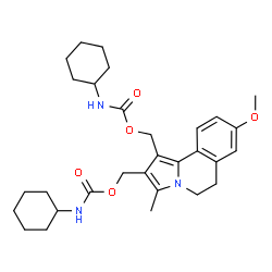 ChemSpider 2D Image | (8-Methoxy-3-methyl-5,6-dihydropyrrolo[2,1-a]isoquinoline-1,2-diyl)bis(methylene) bis(cyclohexylcarbamate) | C30H41N3O5