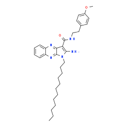 ChemSpider 2D Image | 2-Amino-1-dodecyl-N-[2-(4-methoxyphenyl)ethyl]-1H-pyrrolo[2,3-b]quinoxaline-3-carboxamide | C32H43N5O2