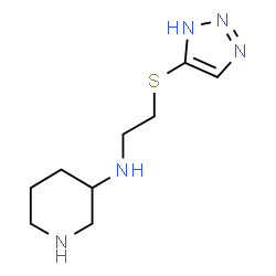 ChemSpider 2D Image | N-[2-(1H-1,2,3-Triazol-4-ylsulfanyl)ethyl]-3-piperidinamine | C9H17N5S