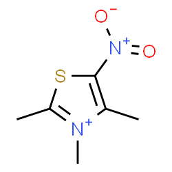 ChemSpider 2D Image | 2,3,4-Trimethyl-5-nitro-1,3-thiazol-3-ium | C6H9N2O2S