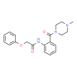 ChemSpider 2D Image | N-{2-[(4-Methyl-1-piperazinyl)carbonyl]phenyl}-2-phenoxyacetamide | C20H23N3O3