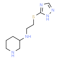 ChemSpider 2D Image | N-[2-(1H-1,2,4-Triazol-3-ylsulfanyl)ethyl]-3-piperidinamine | C9H17N5S