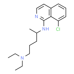 ChemSpider 2D Image | N~4~-(8-Chloro-1-isoquinolinyl)-N~1~,N~1~-diethyl-1,4-pentanediamine | C18H26ClN3