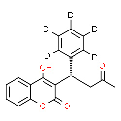 ChemSpider 2D Image | 4-Hydroxy-3-[(1S)-3-oxo-1-(~2~H_5_)phenylbutyl]-2H-chromen-2-one | C19H11D5O4