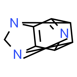 ChemSpider 2D Image | 1,5,9-Triazapentacyclo[5.3.0.0~2,6~.0~3,9~.0~4,8~]deca-2,4,6-triene | C7H3N3