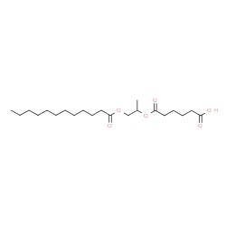 ChemSpider 2D Image | 6-{[1-(Dodecanoyloxy)-2-propanyl]oxy}-6-oxohexanoic acid | C21H38O6