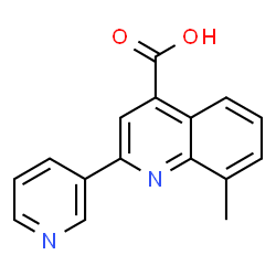 ChemSpider 2D Image | 8-Methyl-2-pyridin-3-ylquinoline-4-carboxylic acid | C16H12N2O2
