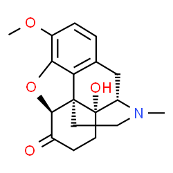 ChemSpider 2D Image | (5beta,9alpha,13alpha,14alpha)-14-Hydroxy-3-methoxy-17-methyl-4,5-epoxymorphinan-6-one | C18H21NO4