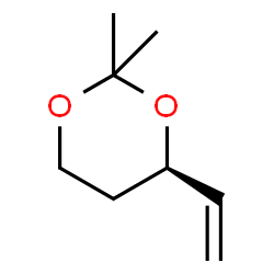 ChemSpider 2D Image | (4R)-2,2-Dimethyl-4-vinyl-1,3-dioxane | C8H14O2
