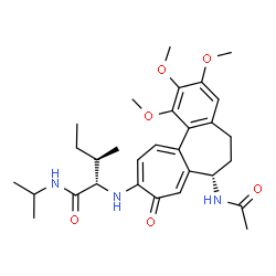 ChemSpider 2D Image | N~2~-[(7S)-7-Acetamido-1,2,3-trimethoxy-9-oxo-5,6,7,9-tetrahydrobenzo[a]heptalen-10-yl]-N-isopropyl-L-alloisoleucinamide | C30H41N3O6