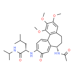 ChemSpider 2D Image | N~2~-[(7S)-7-Acetamido-1,2,3-trimethoxy-9-oxo-5,6,7,9-tetrahydrobenzo[a]heptalen-10-yl]-N-isopropyl-L-leucinamide | C30H41N3O6