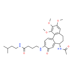 ChemSpider 2D Image | 4-{[(7S)-7-Acetamido-1,2,3-trimethoxy-9-oxo-5,6,7,9-tetrahydrobenzo[a]heptalen-10-yl]amino}-N-(3-methylbutyl)butanamide | C30H41N3O6