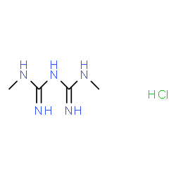 ChemSpider 2D Image | N,N'-Dimethylimidodicarbonimidic diamide hydrochloride (1:1) | C4H12ClN5