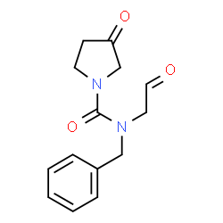 ChemSpider 2D Image | N-Benzyl-3-oxo-N-(2-oxoethyl)-1-pyrrolidinecarboxamide | C14H16N2O3