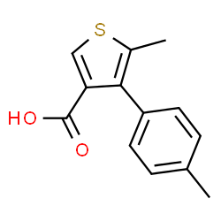 ChemSpider 2D Image | 5-Methyl-4-(4-methylphenyl)-3-thiophenecarboxylic acid | C13H12O2S