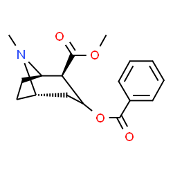 ChemSpider 2D Image | Methyl (1R,2R,5S)-3-(benzoyloxy)-8-methyl-8-azabicyclo[3.2.1]octane-2-carboxylate | C17H21NO4