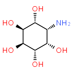 ChemSpider 2D Image | (1R,2S,3S,4S,5S,6S)-6-Amino-1,2,3,4,5-cyclohexanepentol | C6H13NO5