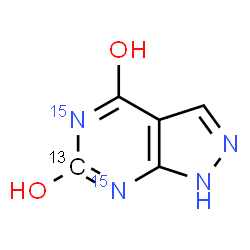 ChemSpider 2D Image | Oxypurinol-13C, 15N2 | C413CH4N215N2O2