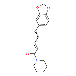 ChemSpider 2D Image | (2E,4E)-5-(1,3-Benzodioxol-5-yl)-1-(1-piperidinyl)-2,4-pentadien-1-one | C17H19NO3