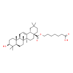 ChemSpider 2D Image | 7-{[(3beta)-3-Hydroxy-28-oxoolean-12-en-28-yl]oxy}heptanoic acid | C37H60O5