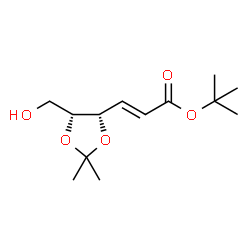 ChemSpider 2D Image | 2-Methyl-2-propanyl (2E)-2,3-dideoxy-4,5-O-isopropylidene-D-erythro-hex-2-enonate | C13H22O5