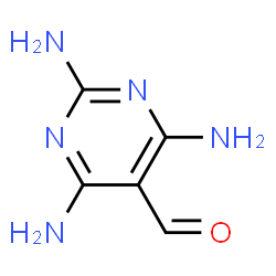 ChemSpider 2D Image | 2,4,6-Triamino-5-pyrimidinecarbaldehyde | C5H7N5O