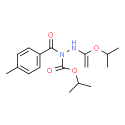 ChemSpider 2D Image | Isopropyl 2-(1-isopropoxyvinyl)-1-(4-methylbenzoyl)hydrazinecarboxylate | C17H24N2O4
