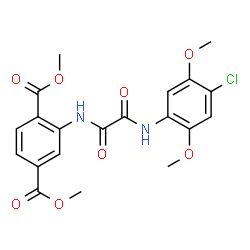 ChemSpider 2D Image | Dimethyl 2-({[(4-chloro-2,5-dimethoxyphenyl)amino](oxo)acetyl}amino)terephthalate | C20H19ClN2O8