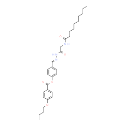 ChemSpider 2D Image | 4-({[(Decanoylamino)acetyl]hydrazono}methyl)phenyl 4-butoxybenzoate | C30H41N3O5