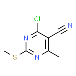 ChemSpider 2D Image | 4-Chloro-6-methyl-2-(methylthio)pyrimidine-5-carbonitrile | C7H6ClN3S