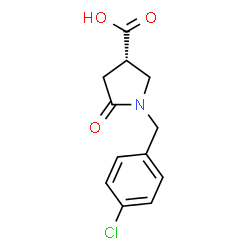 ChemSpider 2D Image | (3S)-1-(4-Chlorobenzyl)-5-oxo-3-pyrrolidinecarboxylic acid | C12H12ClNO3