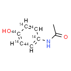 ChemSpider 2D Image | N-[4-Hydroxy(~14~C_6_)phenyl]acetamide | C214C6H9NO2